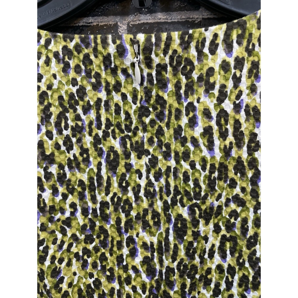 J. Crew Sheath Dress Size 6 Fabiola Leopard Print Sleeveless Pockets - Picture 5 of 9